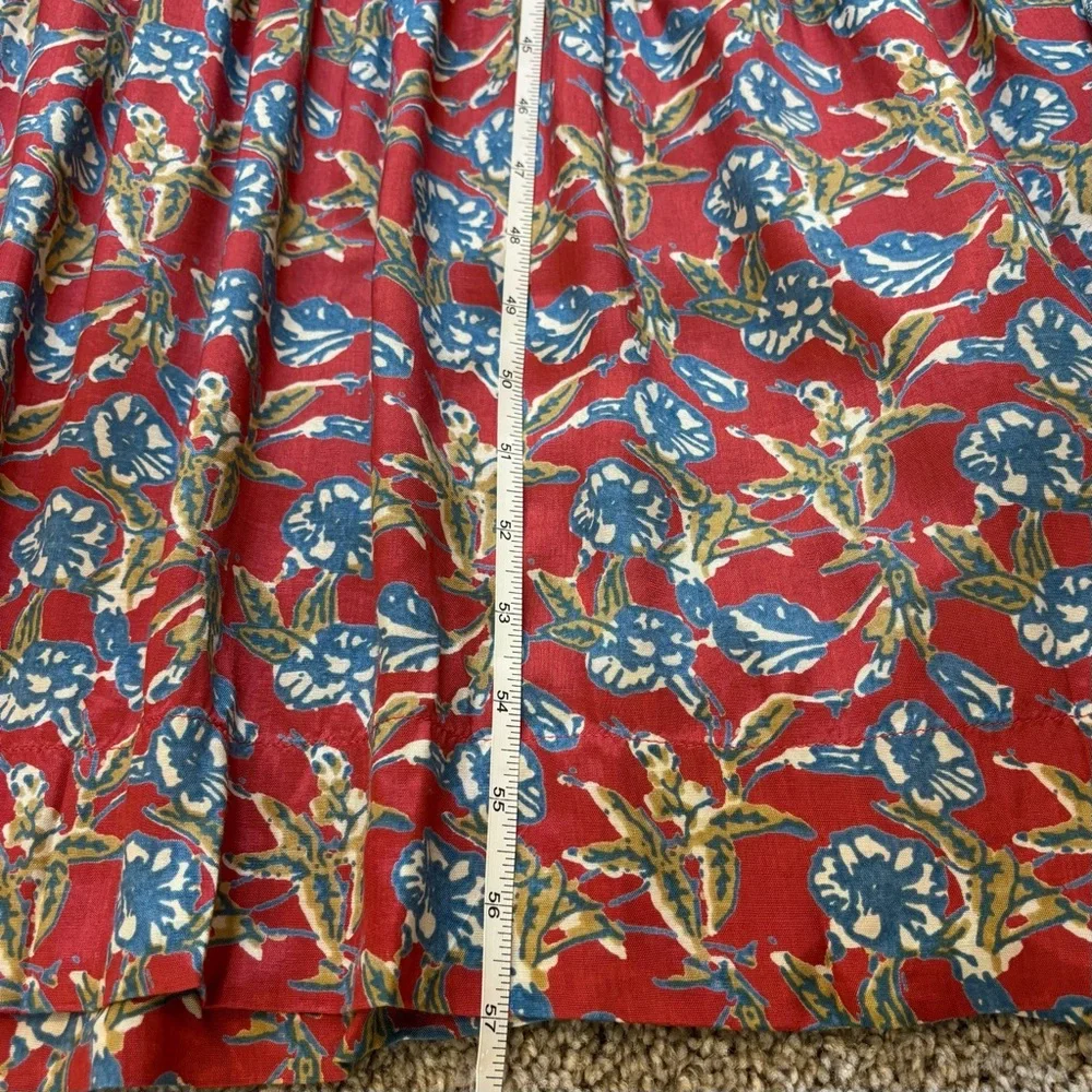 Natural Life Bella Red Blue Floral Maxi Dress Women’s Large Cottagecore Bohemian - Picture 13 of 14